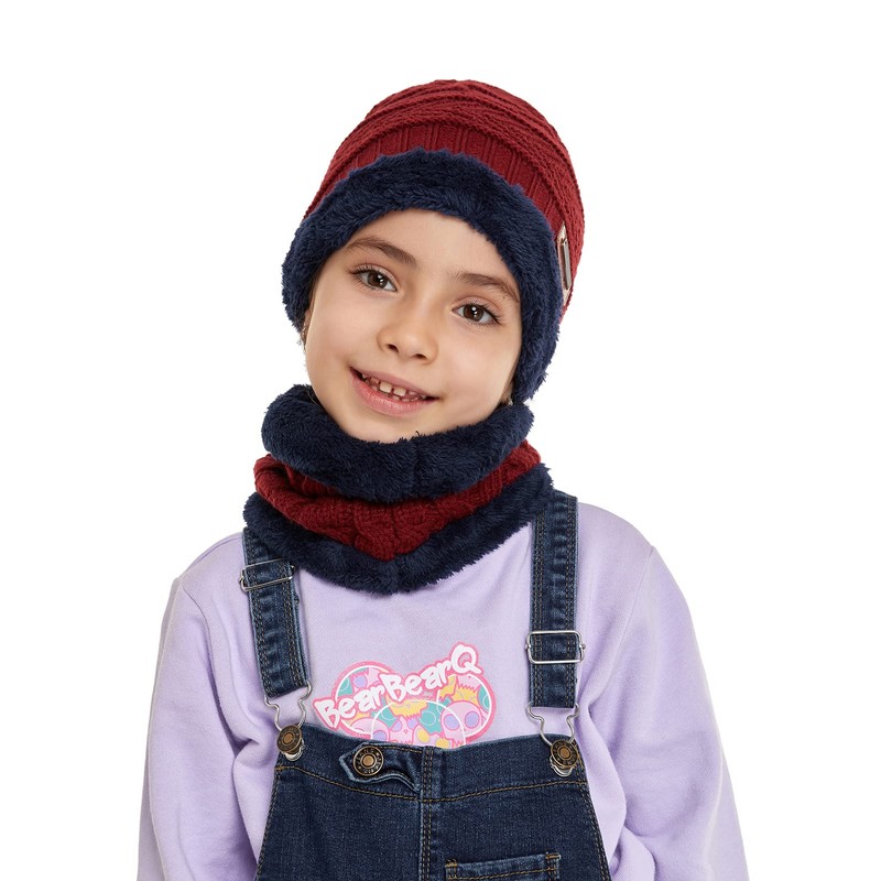 Toddler Kids Boys Girls Winter Warm Knit Beanie Hat Cap