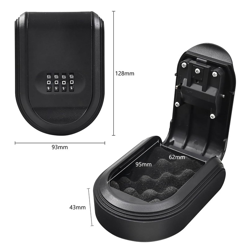 Magnetic Key Holder with Combination Lock Hidden Under Car, Dayear