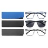 MODFANS Reading Glasses Men Blue Light Blocking Glasses Metal Frame