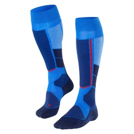 FALKE Men's ST4 Wool Ski Socks, Merino, Knee High, Ultra Light Cushion, Breathable Quick Dry, Winter Athletic Sock, Blue (Olympic 6940), 10.5-11.5, 1 Pair