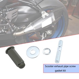 YINETTECH 1 Satz Auspuffbolzenmuttern Unterlegscheibe Schalldämpfer Dichtungssatz Kompatibel mit GMB139 Motor 50cc 70cc 90cc 110cc 125cc 150cc für Roller ATVs Go Karts Moped Quad Motor