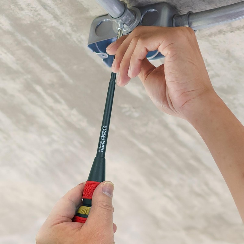 VESSEL BALL GRIP Screwdriver 4PC. Set, Red/Blue, 2204PBU