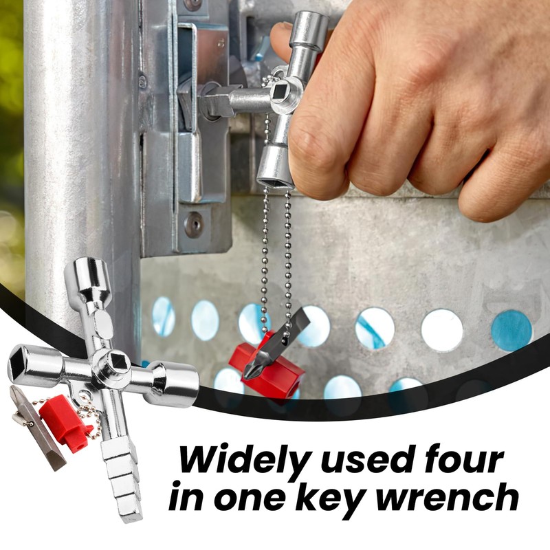 Universal Key Control Cabinet Key, Pack of 2 4-Point Key