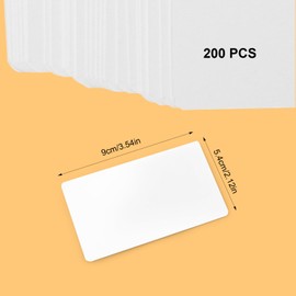 DAWRIS 200 Sheets Blank Kraft Cards, White Business Message Cards, Craft Cardboard Words Cards Paper, Flash Cards Blank, Doodle Hand-Drawn Index Cards for Learning, Study, DIY, Memory, Note, Gift Tag