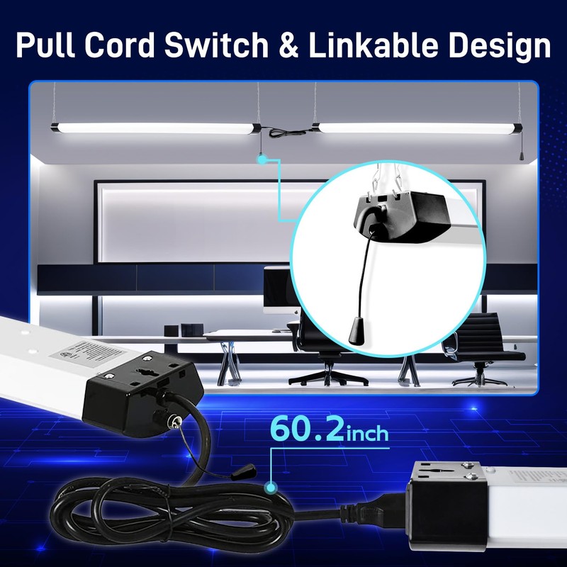 hykolity 4FT 120W LED Shop Light Linkable, 13000lm(400w Equivalent), 5000K
