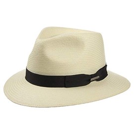 Stetson Aripeka Traveller Straw Hat Men - Sun Summer glof with Grosgrain Band Spring-Summer - M (56-57 cm) Nature