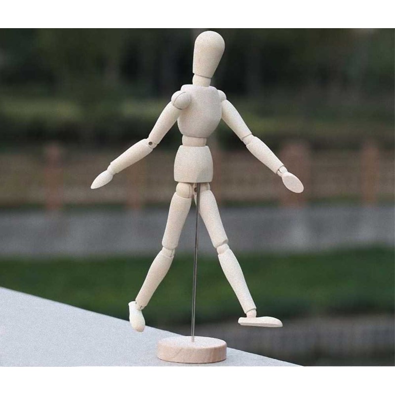 Smiti Drawing Doll Wooden Medium (20 cm)