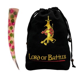 Medieval Viking Drinking Horns Genuine Ox Horn Norseman Drinking Vessel Horn for Ale Mead for Men and Women (Tinted Design Horn, 400-500 ML)