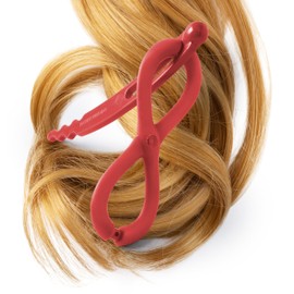 Flexi Sport - Flexible Premium-Haarclips I 100% wasserfeste Haarklammer mit starkem Halt I Schonender Haargummi Damen I langlebiger Haarhalter für jeden Haartypen I Red