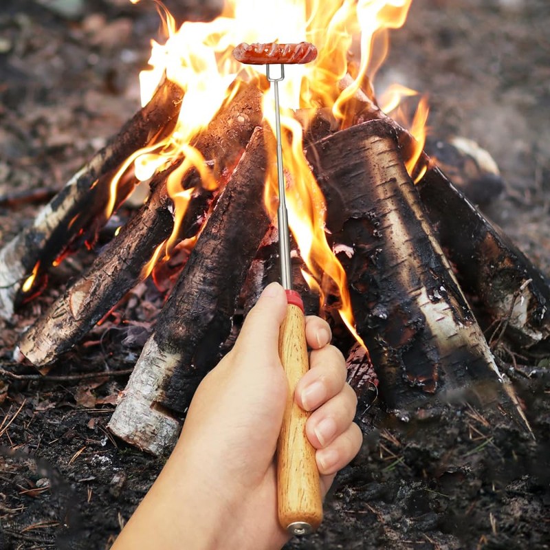 Telescoping Marshmallow Roasting Sticks - 2 Pack Smores Skewers for