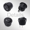 TWTADE 10Pcs Round Rocker Switch ON Off Switch 12V Toggle