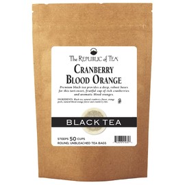 The Republic of Tea Cranberry Blood Orange Black Tea, 50 Tea Bags, Gourmet Blend
