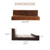 Z metnal Mini Floating Shelves, Small Natural Wooden Display Wall