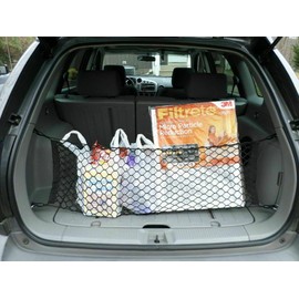 EACCESSORIES EA Rear Trunk Organizer Cargo Net for Toyota Matrix 2003-2008 – Envelope Style Cargo Net for Wagon-Premium Mesh Elastic Car Trunk Organizer Vehicle Carrier Storage–Compatible with Matrix