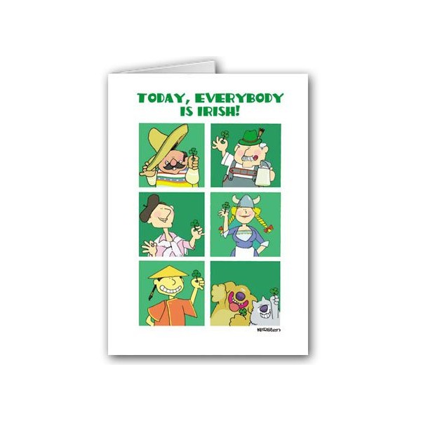 St. Patricks' Day Card - Today Everyone is Irish - 12 Cards & Envelopes
