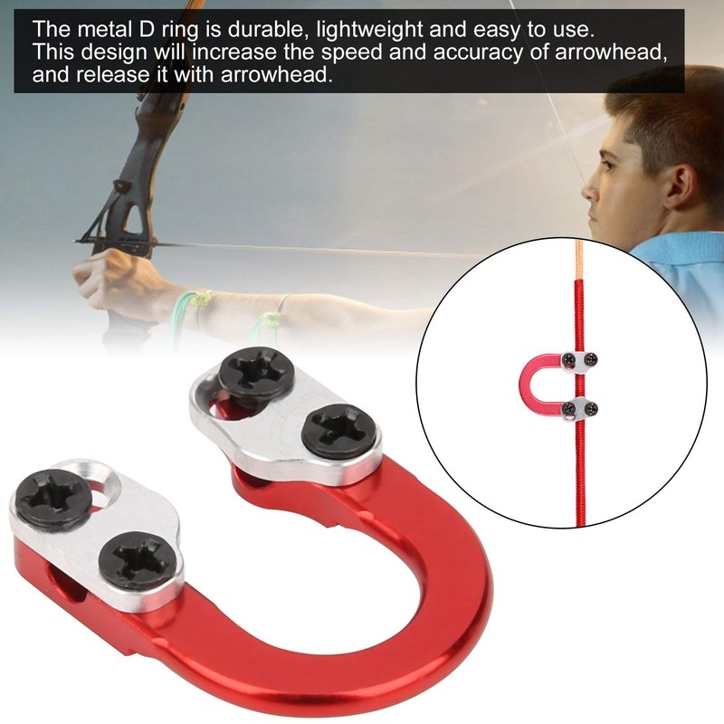Keenso Archery D Loop Metal Ring, Shooting Metal D Ring