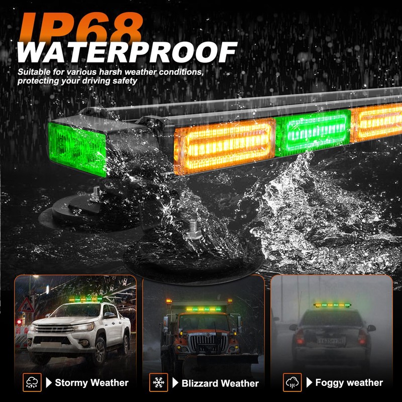 ASPL 26inch 126 LED Rooftop Emergency Strobe Lights Bar Double