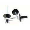 Black 3/16" Blind Pop Rivets Aluminum Large Head with Steel