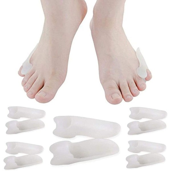 Pedimen Bunions Aid Corrector Splint – Small Pinky Foot Tailor's Pain Relief Pads Gel Cushion with Toe Separators – Foot Orthotics Aids Bunions Toe Straightener & Protective Sleeve – Calluses Relief Wrap – Foot Care, , ,
