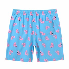 YuKaiChen Men's Swim Trunks Quick Dry Beach Swim Shorts Mesh Lining Board Shorts Swimwear Flamingo Swim Ring 34(XXL)