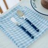 Rivet ABS Faux Wood Handle Silverware Set - 6-Piece Stainless