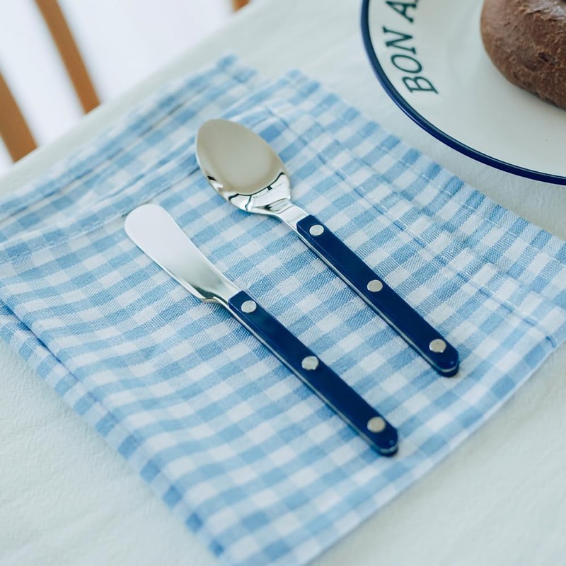 Rivet ABS Faux Wood Handle Silverware Set - 6-Piece Stainless