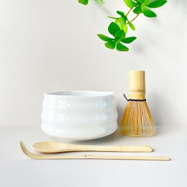 lanlanmegmeg Matcha Set - Matcha Bowl with Spout & Whisk, 15 OZ Capacity, Includes Matcha Scoop | Elegant Matcha Whisk Stand (Chasen Holder) - 4-Piece Kit for Your Matcha Tea Ceremony