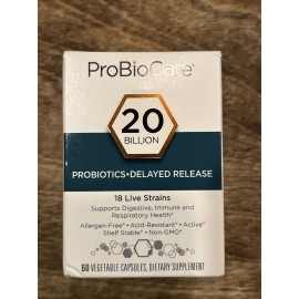 ProBioCare Probiotic - 20 Billion CFUs - Promotes Digestive Health, 60 Plant-Based Capsules