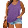 Plus Size Tank Tops for Women Summer Sleeveless Henley T-Shirts