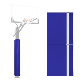VANCL Heavy Duty Basketball Post Padding – 6FT Protective Wrap Around for Round Poles (4" Diameter) – Garage, Basement, Outdoor Court Safety Pad Blue