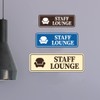 Standard Staff Lounge Sign (Brushed Silver) - Large
