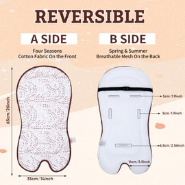 LAT Universal Buggy Seat Cover, Breathable Insert for Pushchair, Seat Insert for Baby Dining Room Chairs, High Chairs, Buggy and Baby Seat (Red)