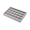 Oirlv Grey Microfibre Stackable Jewellery Trays 24 Grids Jewellery Display