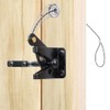 MustGood Self-Locking Gate Latch with Stainless Steel Spring Cable Pull