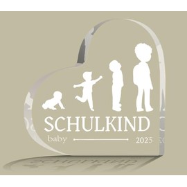 RunFar shop Gifts for School 2025 for Sugar Cone Start of School Gift Heart Acrylic School Cone Table Decoration, Hurra I Am A School Child Gift Boy, School Child 2025