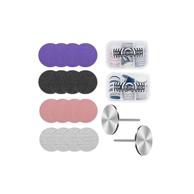 Pack of 120 Sanding Discs Pedicure, 25 mm Replacement Sandpaper