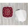 Caroline's Treasures Letter G Football Garnet and Gold Compact Travel