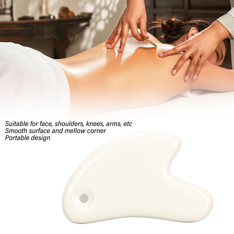 Ceramic Beauty Gua Sha Tool Men Women Face Body Massage