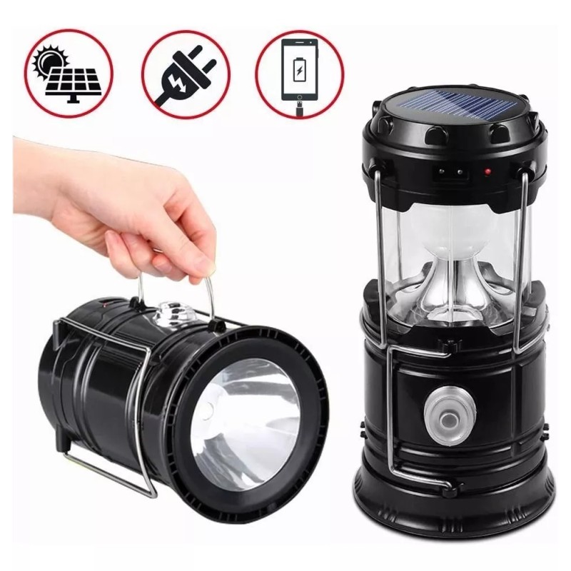 Moreka Lámpara Recargable Solar Linterna Camping Led --para Acampar