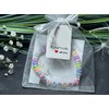 Majas Perlen Armband mit Namen Polymer Pastell Candy Silber oder