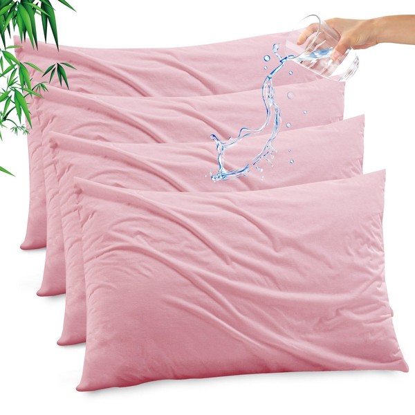 Gogreen Bamboo Rayon Waterproof Pillow Protector, Breathable Pillow Cover, Cooling