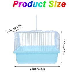 Mtxorvix Adventure-Ready ABS Bird Travel Carrier - Leak-Proof Portable Cage Feeder for Parakeets, Lovebirds & Finches, Compact Collapsible Design with Quick-Clean Tray & Perch Guards (S)