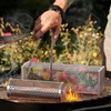 BBQ Net Tube - 2 Pack Rolling BBQ Basket, Quadratisches