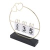 Perpetual Flip Calendar with LED Light Durable Construction Metal Art