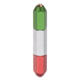 sourcing map Aluminum Alloy Pin Gage Handle 0.1-1mm Clamping Range Go No Double End Gauge Handle Industrial Tools for Plug Gage