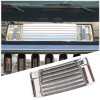 autopart2021 Silver Front Hood Deck Vent Panel Handle Cover Trim
