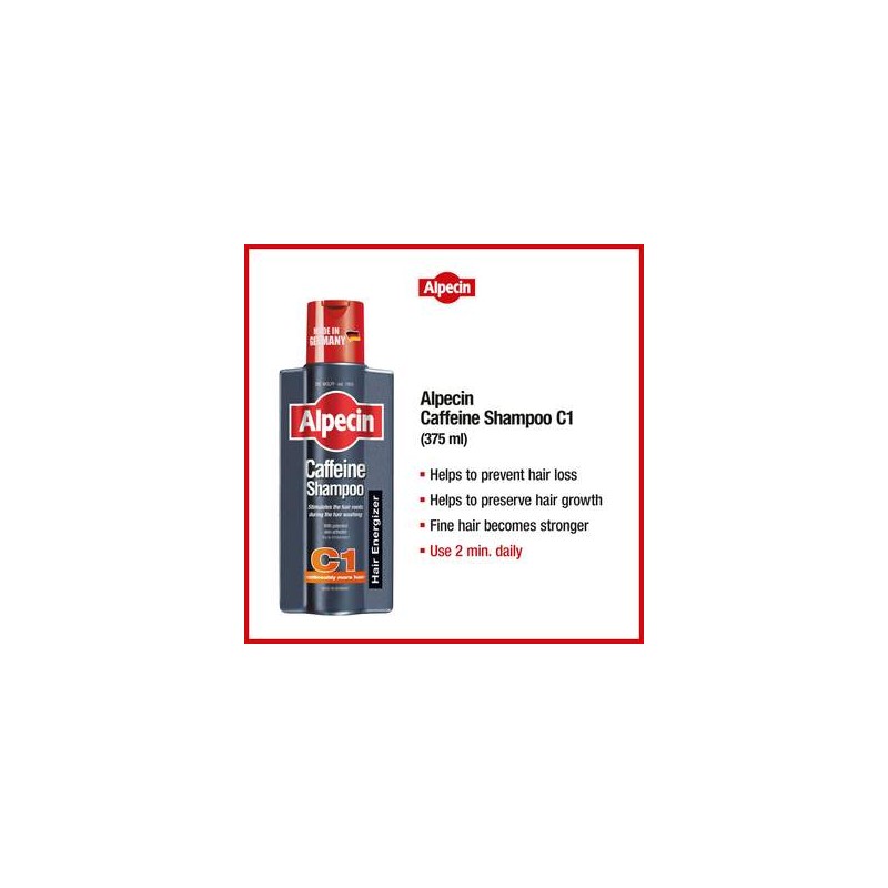 Alpecin 2-Pack Alpecin Caffeine Shampoo C1 (375ml) - Strengthens Hair