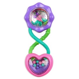 Sonajero Bright Starts and Shake Barbell - Hermoso en Rosa, para bebés de 3 meses +
