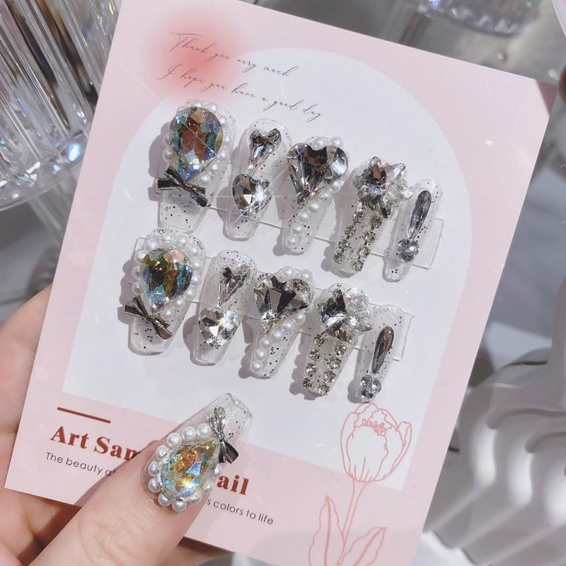 XUZOO Nail Tip, 3D Fashionable, Popular, 3D Nail Tip, Bridal
