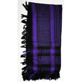 Tapp Collections Premium Shemagh Head Neck Scarf - Purple/Black